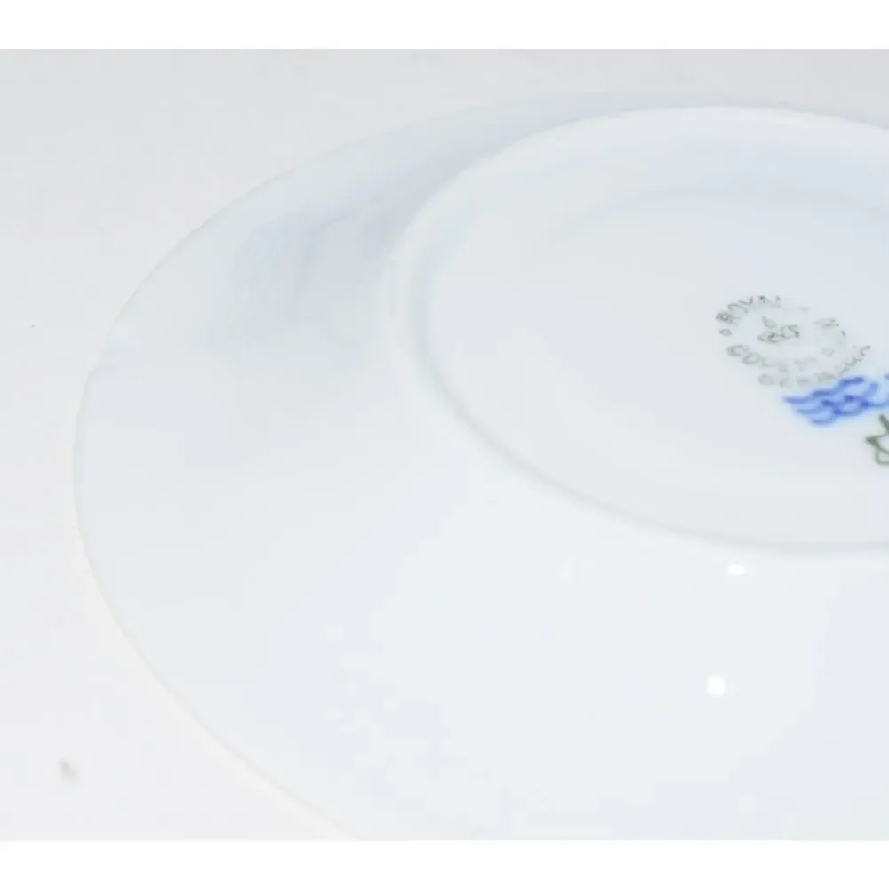 Royal Copenhagen Blue Flowers Angular Saucers for Bouillon Cup X-5 MINT 10/8608